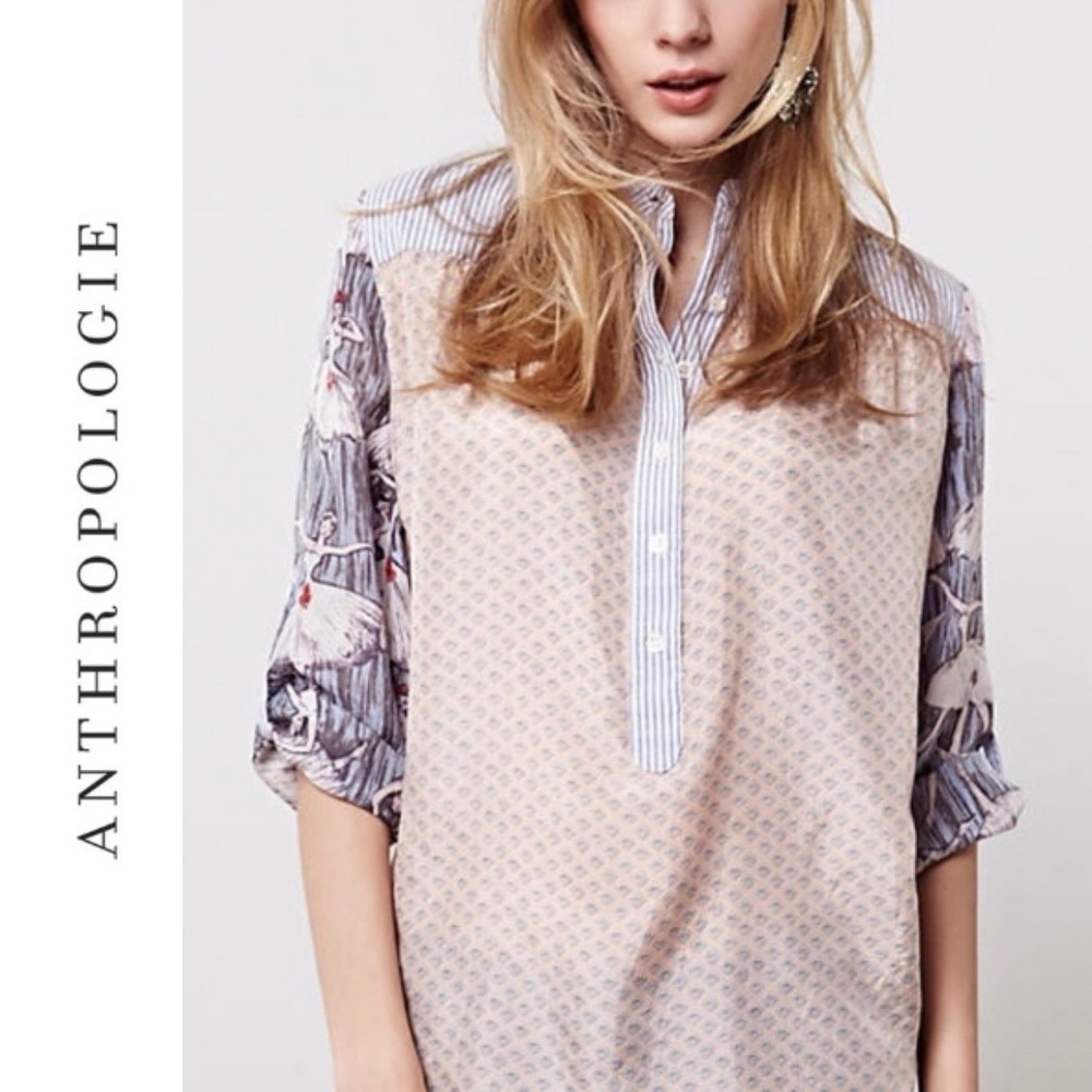 anthropologie long sleeve blouse